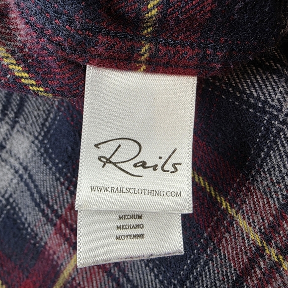 Rails 100% Cotton Plaid Button Dawn Shirt Size M - Picture 6 of 7